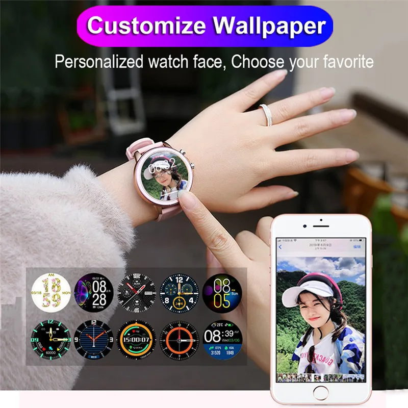 

2021 S02 Women New Smart Watch Full Screen Touch Fitness Tracker Men Clock Weather Forecast Smartwatch For IOS Android