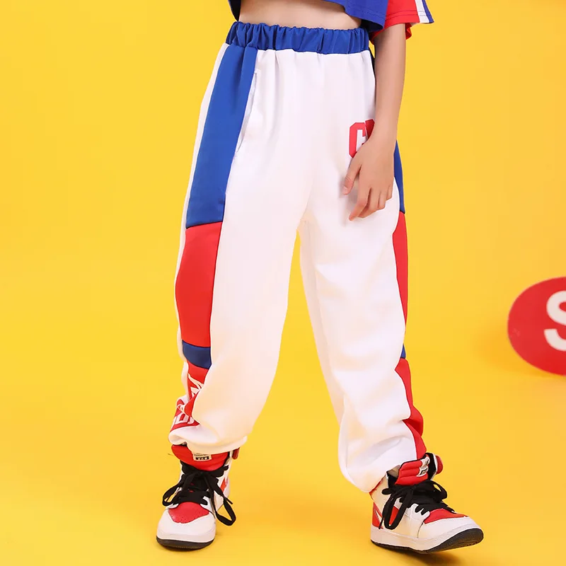 Корейский топ и штаны джазовый костюм детская одежда для хип-хопа Одежда танцев