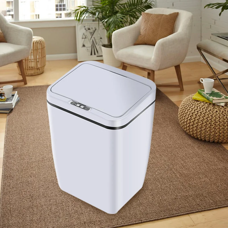 

Smart Sensor Trash Can Electronic Automatic Household Bathroom Toilet Waterproof Narrow Seam Sensor Bin