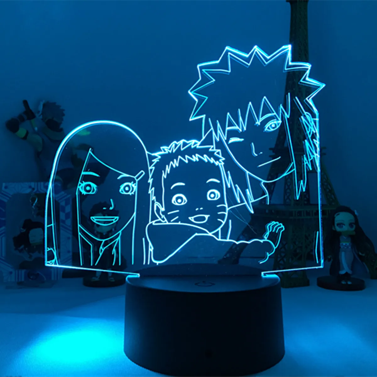 

HOKAGE Family 3D Anime Figure Led RGB Illusion Night Lights Birthday Gifts Lava Lamps Manga Peripheral Decor Night Room