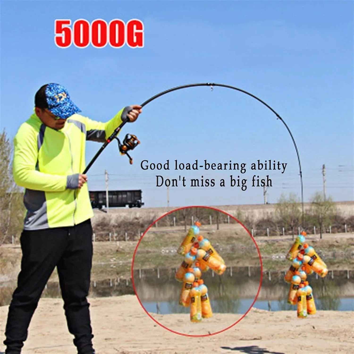 Рыболовное спиннинговое удилище и катушка телескопическая удочка из