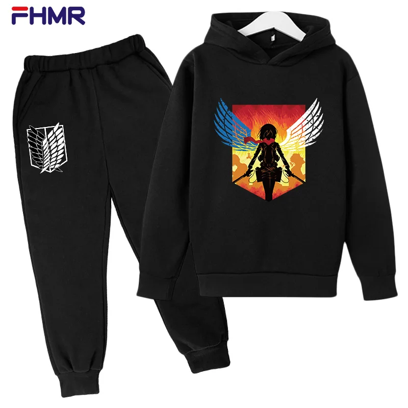 

New Anime Attack on Titan Kids Hoodie 2021 Spring Autumn Children Clothing Attaque Des Titans Sweatshirt Suit Girls Popular Hood