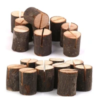 hot sale rustic wood table numbers holder wood place card holder party wedding table name card holder memo note card 30pcs