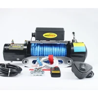 12v24v 10000 pounds nylon rope winch for off road winch with wireless remote control