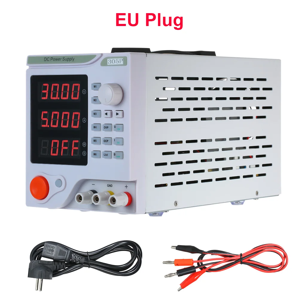 EU Plug Программируемый Регулятор напряжения постоянного тока 30 в 5A 150 Вт Регулируемый источник питания 4 цифры дисплей светодиодный импульсный источник питания - Цвет: EU Plug