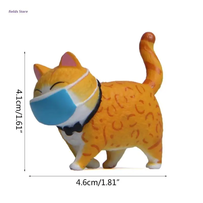 

Mini Cat Model Figure Kitty Table Decoration Hobby Collection Interactive Gift