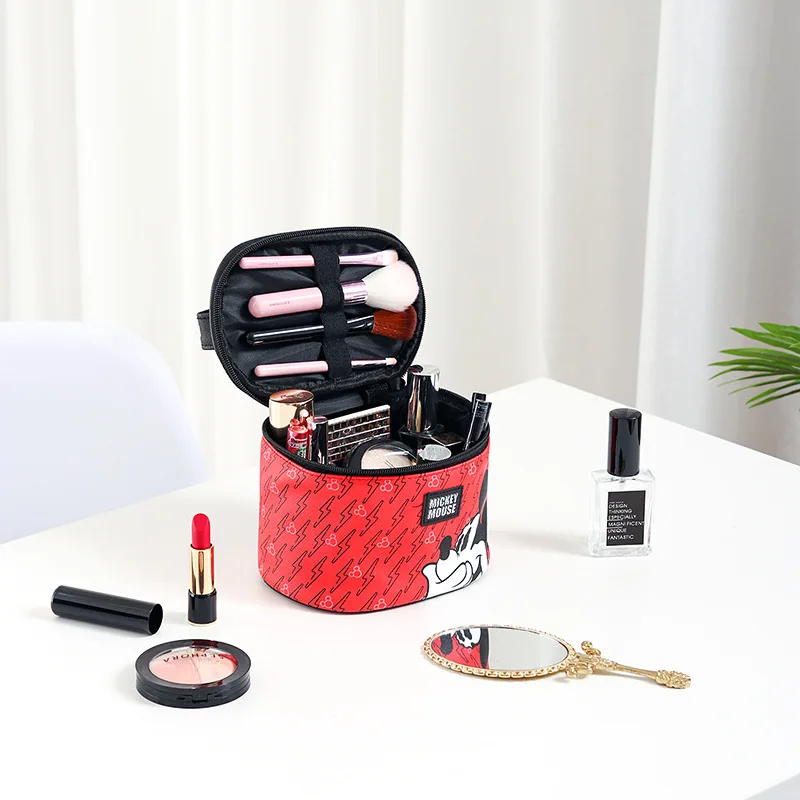 

Disney bucket cosmetic bag ladies portable cosmetic storage bag large capacity PU waterproof toiletry bag