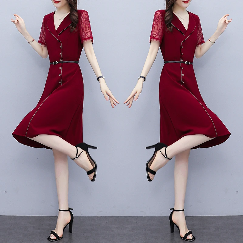 

Korean Elegant Midi Dress Office Dress Dresses Woman Party Night Summer Fashion Dress Female Pastel Vestidos Verano 2021 Mujer