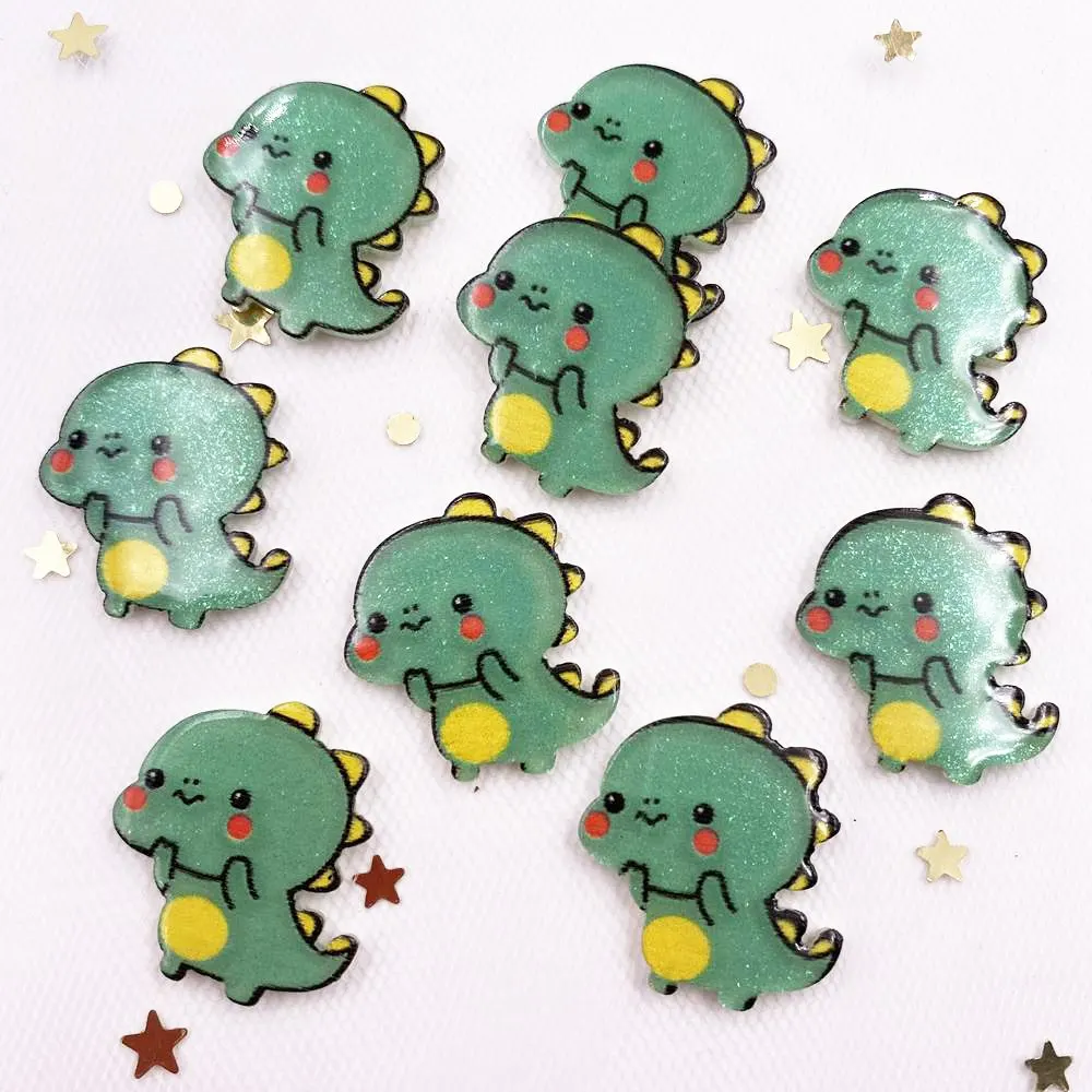 Акриловый лист с плоской спинкой цветной милый динозавр миниатюрный узор