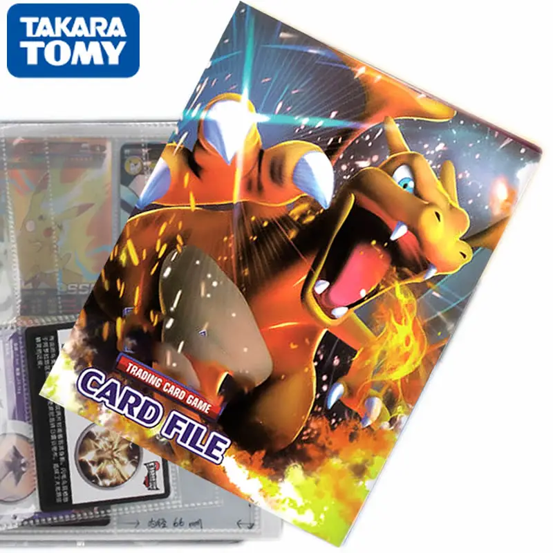 

TAKARA TOMY 240 шт., карты Pokemon, альбом, книга, коллекция, папка для мультяшных игр, вместительная папка с загруженным списком, держатель игрушек для ...