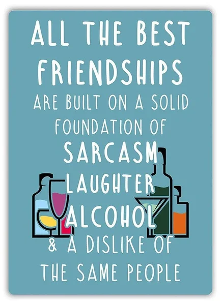 

All The Best Friendships Retro tin sign nostalgic ornament metal poster garage art deco bar cafe shop