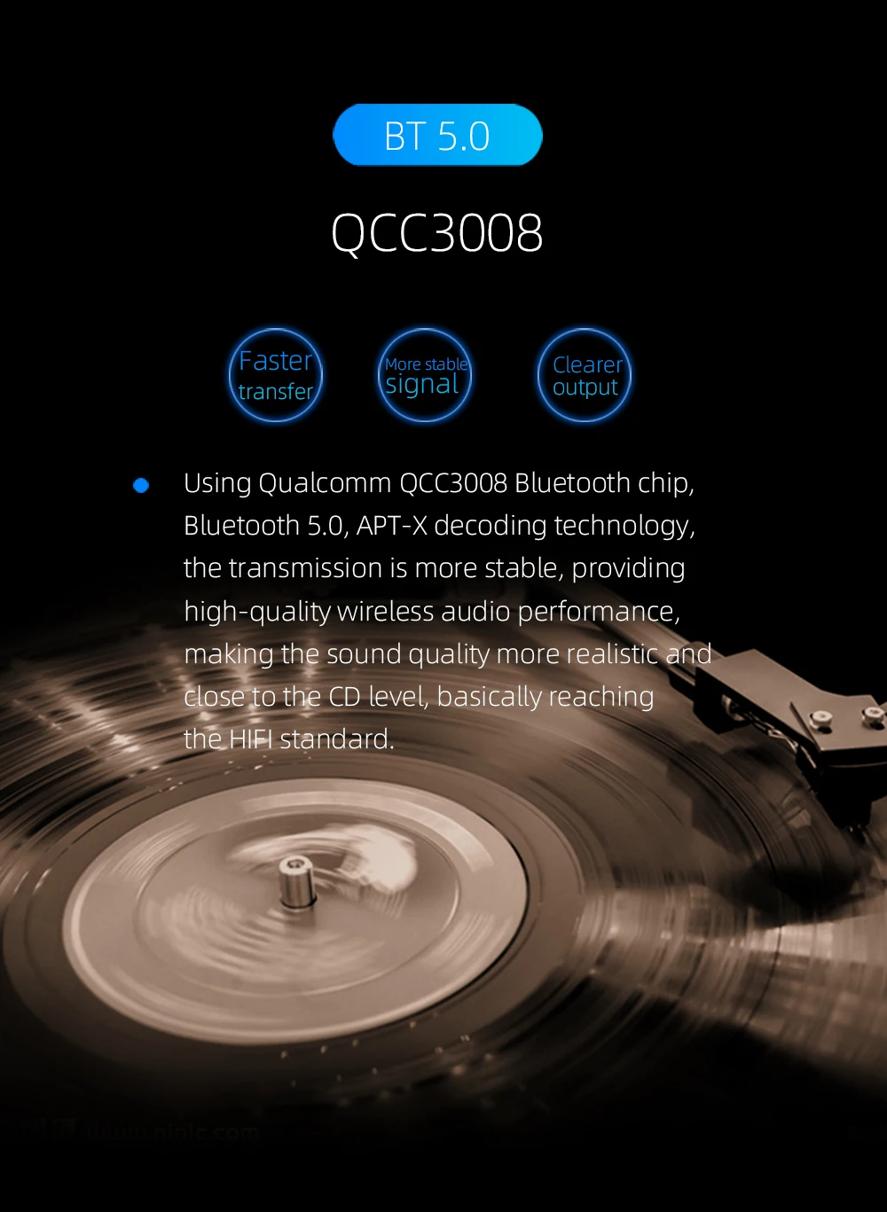KGUSS BH1 DAC QCC3008 Bluetooth 5,0 CS8406 аудио декодер PCM5102A APTX усилитель для наушников