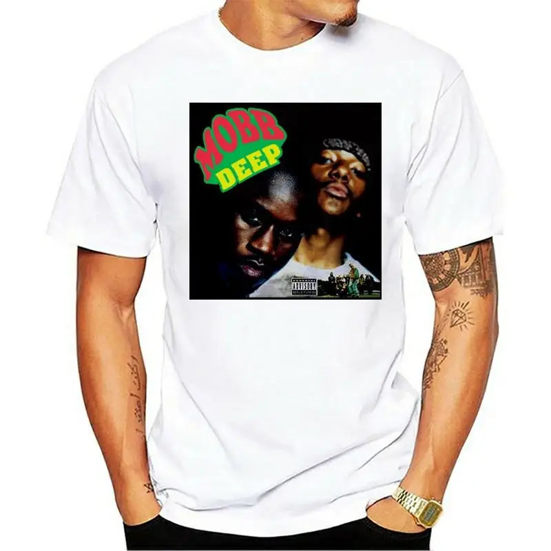 Mobb Deep 90s в стиле хип хоп рэп винтажном Мужские футболки с рисунками из