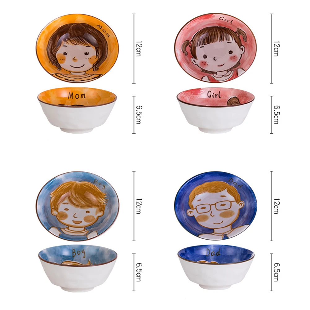 

Crockery Bowl Fast Food Noodles Ramen Bowl Dining Appliance Food Plates Set Ceramic Tableware Hand Painted Gift China Salad bowl