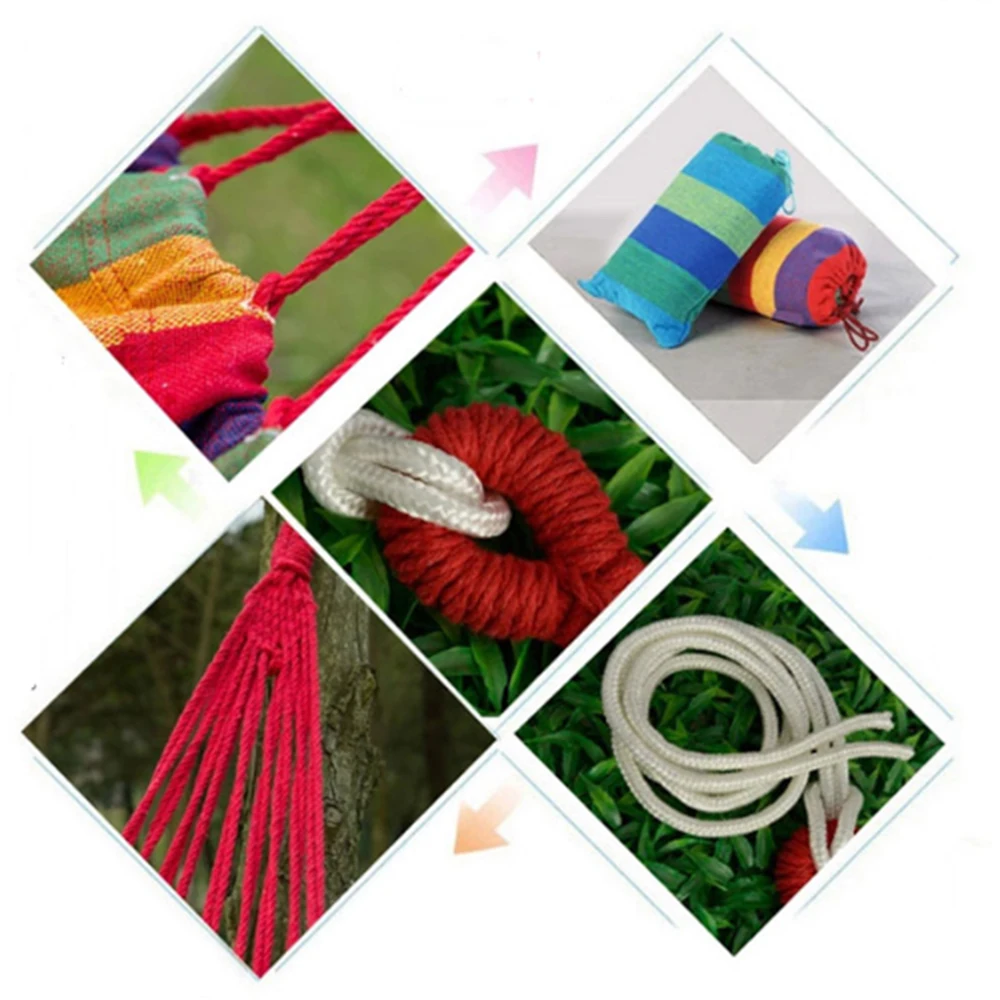 Портативный подвесной холст гамак для путешествий на открытом воздухе Кемпинг