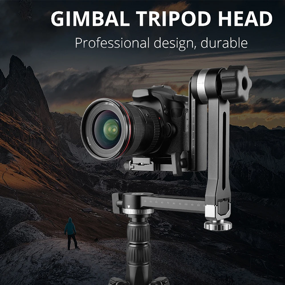 Головка штатива Andoer Gimbal для тяжелых условий панорамная 360 ° 1/4 дюйма и 3/8 Винт