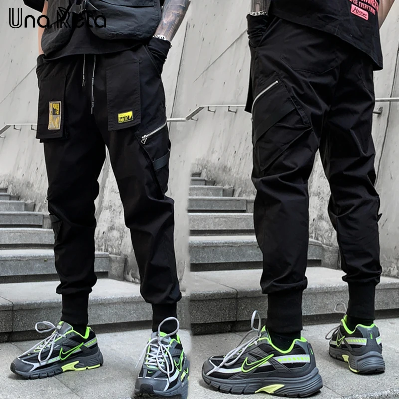 

Una Reta Pants Mens Streetwear Spring Summer New Fashion Japanese Joggers Hip Hop Trousers Men Dark style Cargo Pants Man