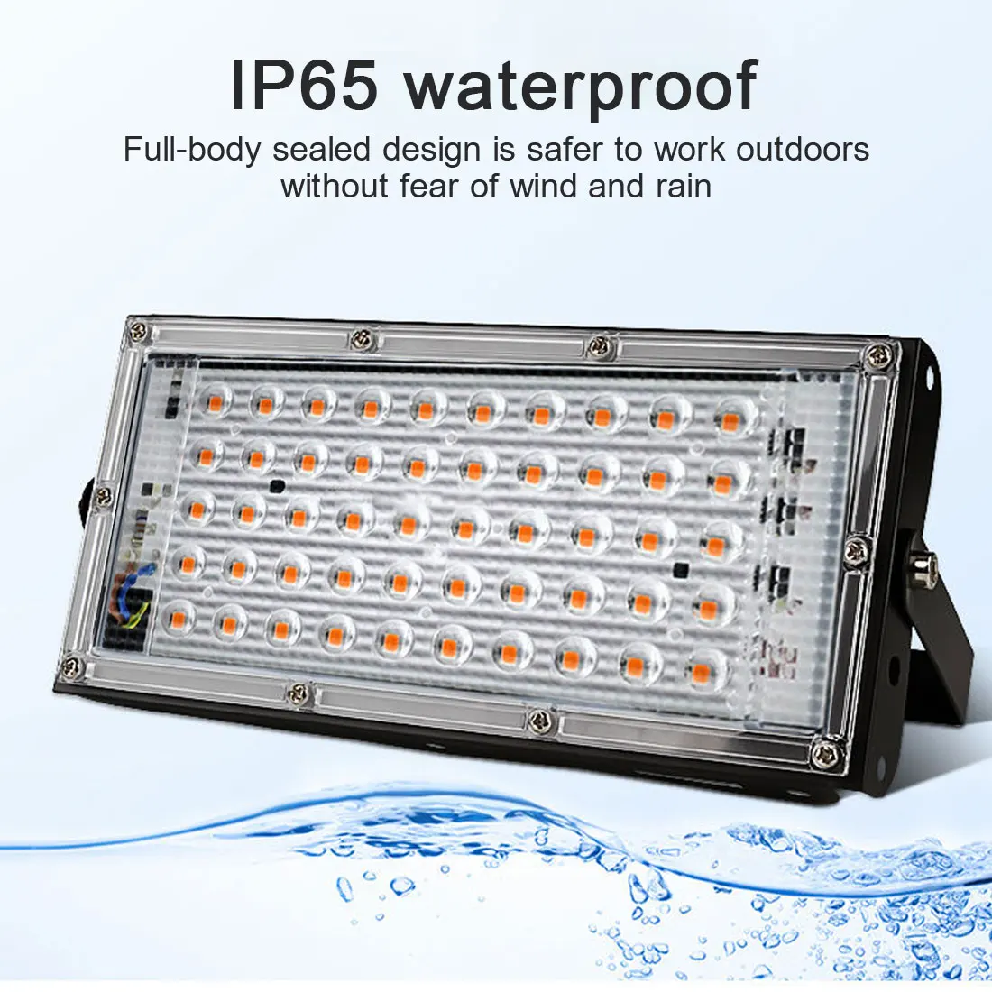 

LED Grow Light Phyto Lamp AC 220V 50W LED Full Spectrum Floodlight Indoor Outdoor Greenhouse Plant Hydroponic Plant Spotlight