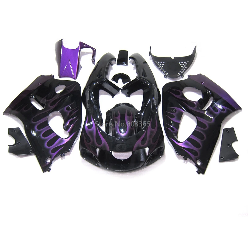 

Дешевые комплекты обтекателей фиолетового и черного цвета, подходят для SUZUKI GSXR600 750 SARD 1996-2000, превосходный Пластиковый обтекатель для мотоци...