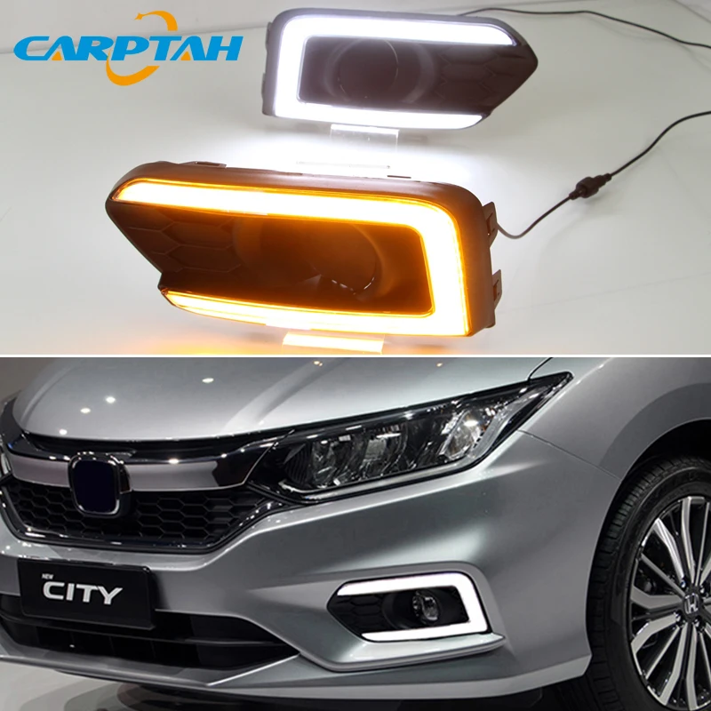 Светодиодные дневные ходовые огни светильник для Honda City Grace 2017 2018 2019