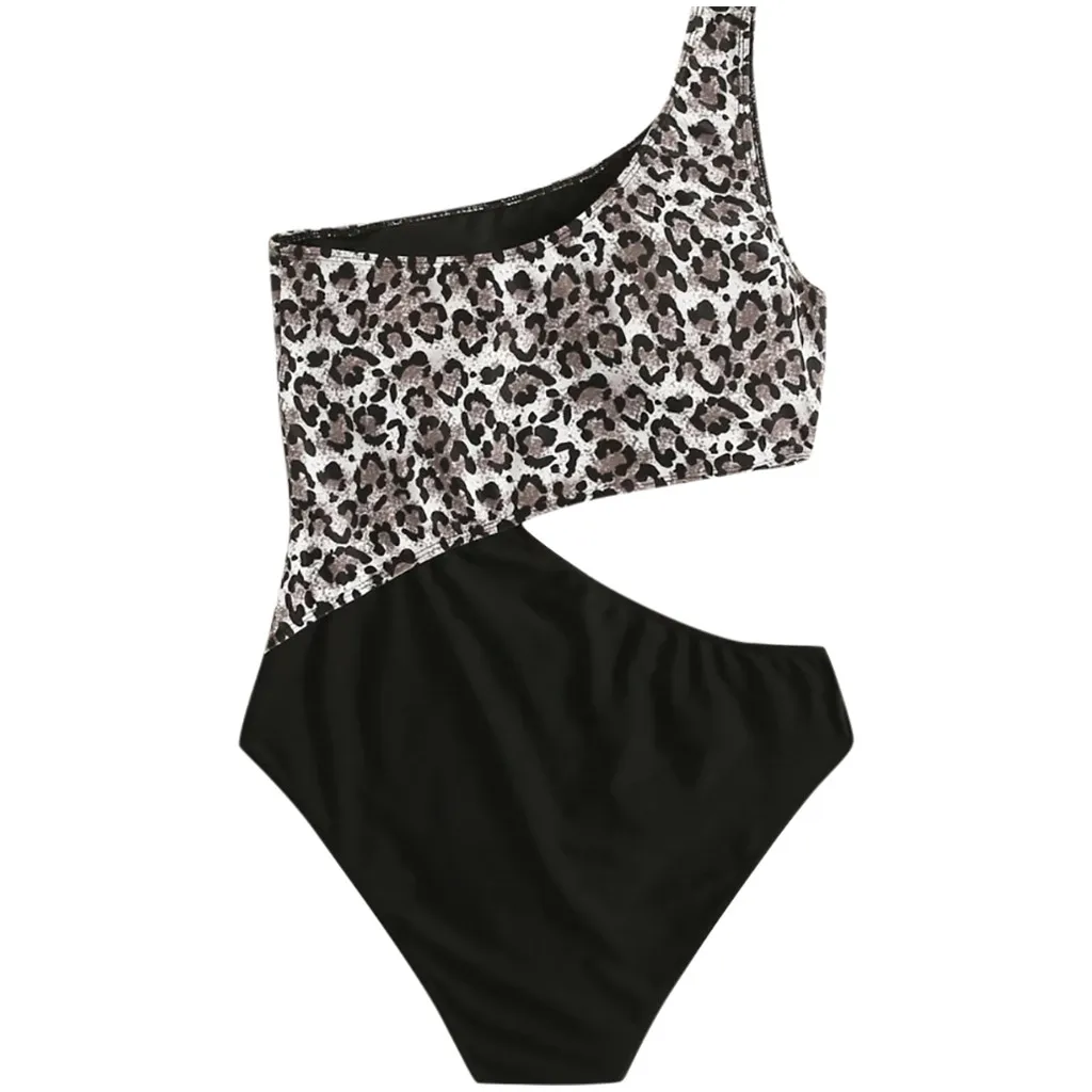 Новинка 2020 женский комбинезон с леопардовым принтом бикини пуш-ап подкладкой