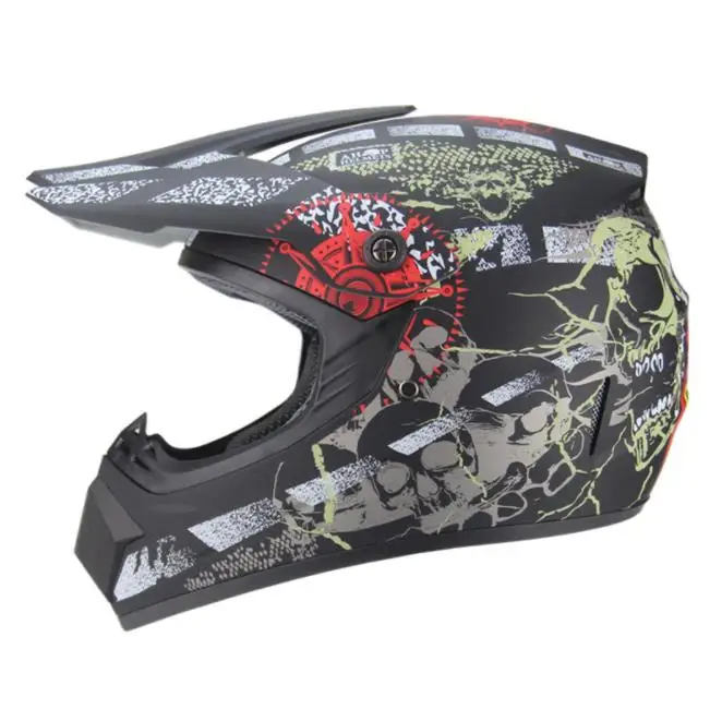 helmet 8 Полностью черный ребенок латка детская крест тела защиты брони Moto шлем DH MX жилетка для маунтинбайкинга Броня колена защита для локтей защита головы - Цвет: helmet 8