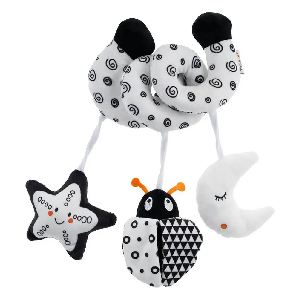 

Детское сиденье, игрушки для младенцев, черно-белая погремушка для кроватки, детская игрушка, стрейчевая спиральная игрушка для коляски, де...