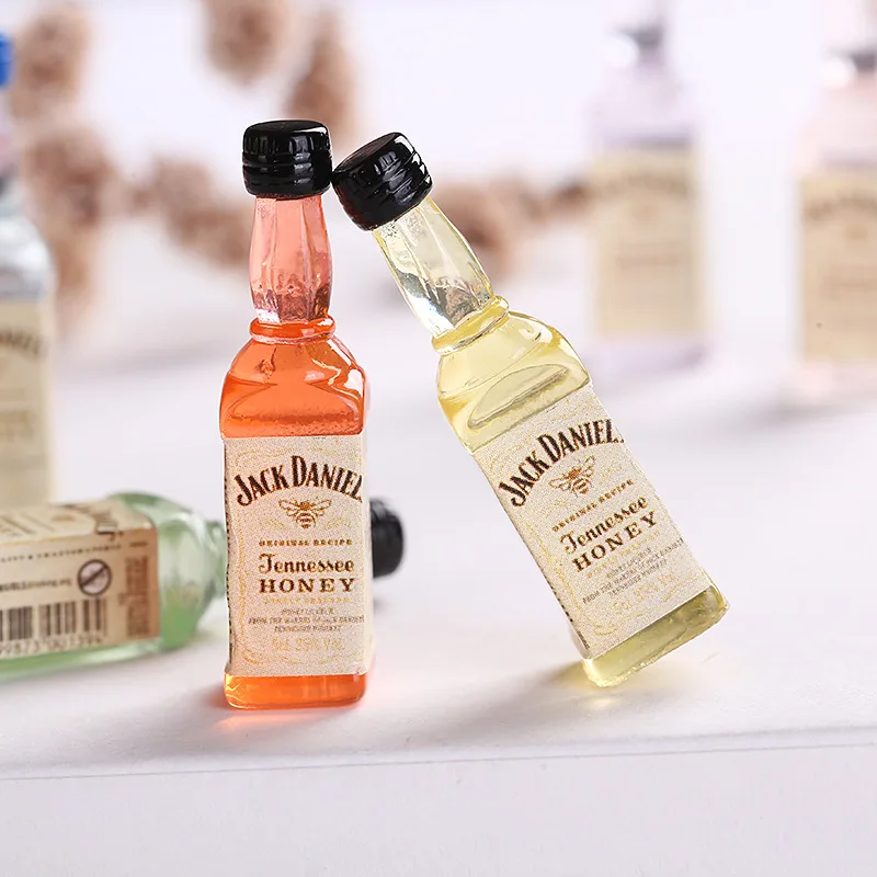 

20 шт. миниатюрные полимерные бутылки для вина, имитация искусственной еды для украшения кукольного домика для скрапбукинга, аксессуары «сд...