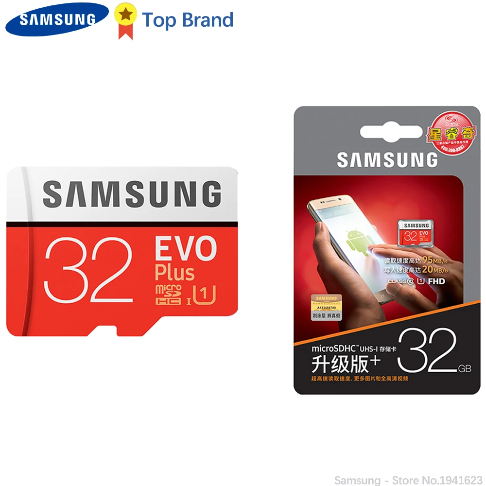 SAMSUNG 100% оригинал TF Micro SD карта памяти MicroSD EVO Plus класс 10 U3 32 Гб 64 128 ГБ 256 Смартфон