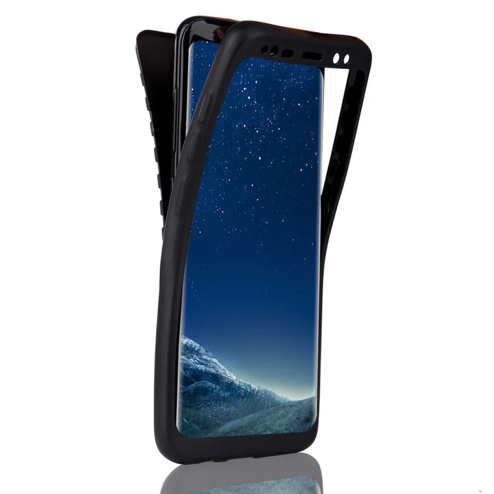 Силиконовый чехол для Samsung Galaxy A6 A7 A8 J4 J6 плюс 2018 360 противоударный мягкий ТПУ