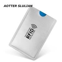 men women smart card holder rfid blocking reader lock id bank credit card case protection metal credit cardholder aluminium bags