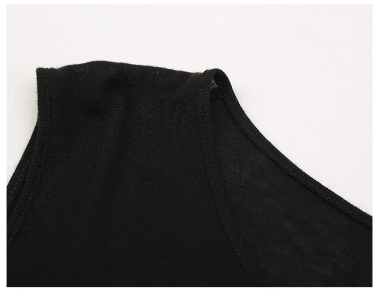 

Fashion Tops Sleeveless Boyfriend Tencel Wool Tank Tops Women Basic Tunic Top