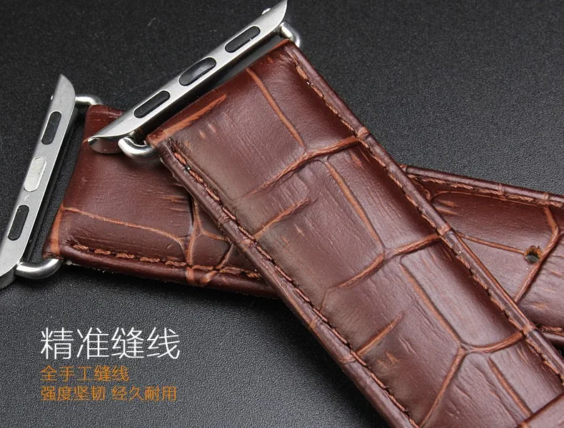Ремешок из натуральной крокодиловой кожи для Apple Watch band iWatch se Series 6/5/4/3/2/1 Sport Edition 38 42