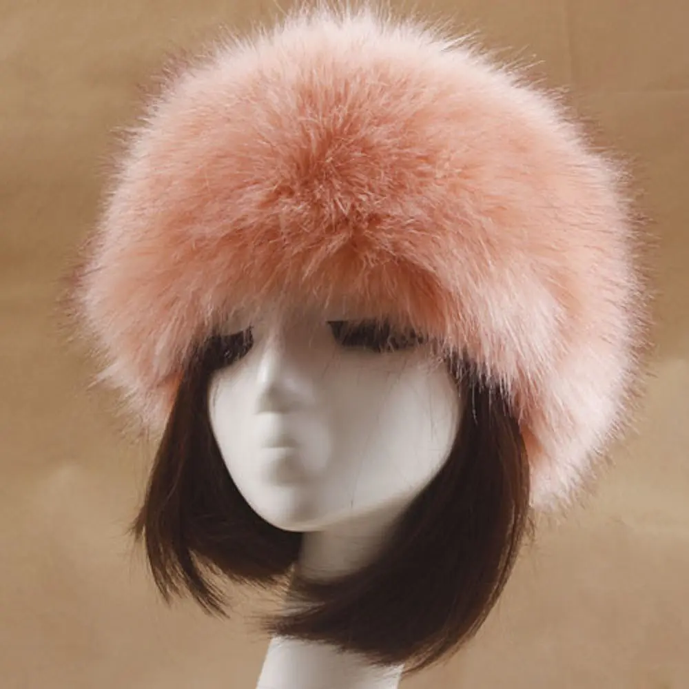 Женская модная русская Толстая теплая шапка зимняя пушистая из искусственного