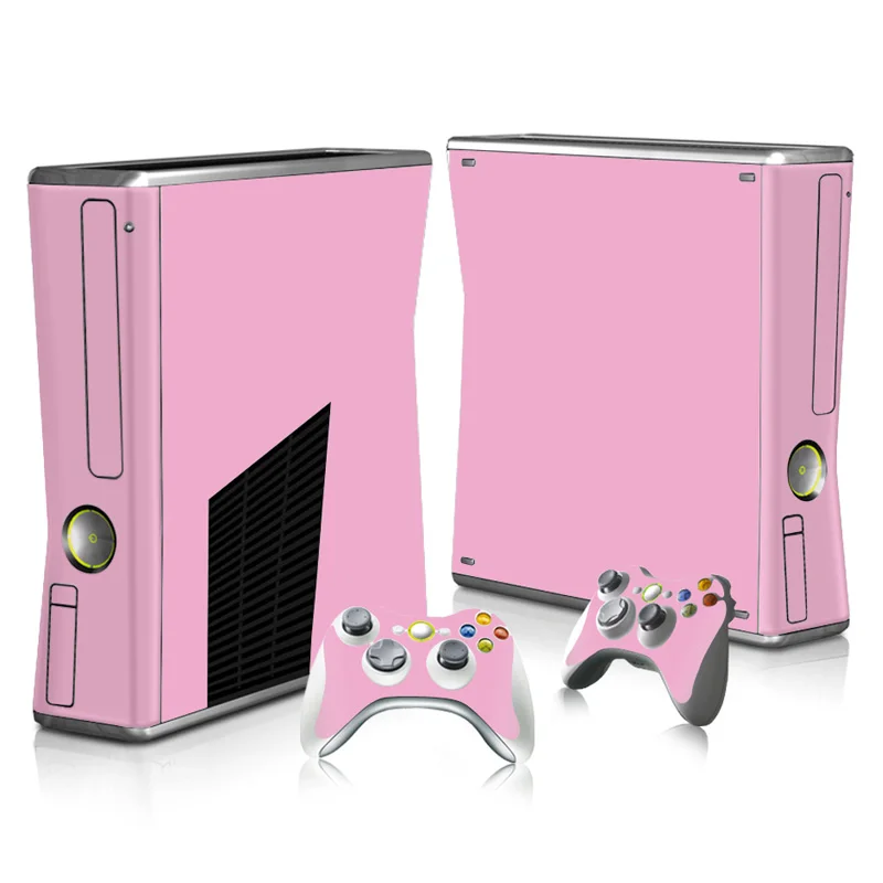 Виниловая наклейка с деревянным и чистым дизайном для Xbox 360 Slim консоль + 2 шкуры