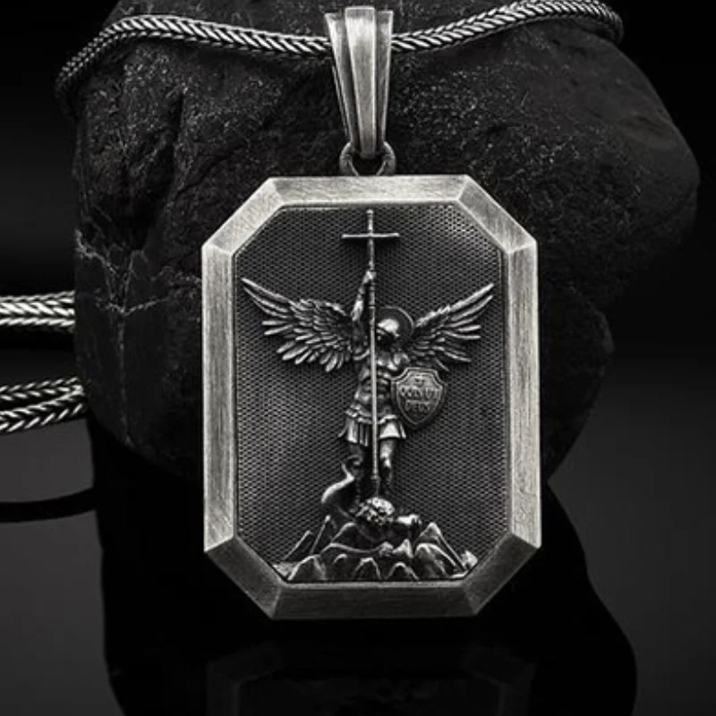 Недорогие модные ювелирные изделия крест ретро религиозный ангел подвески