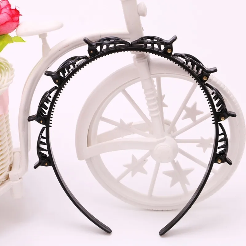 

Black Braider Hair Clip Burst Pin Hairdo Bring Hair Hoop Multi-storey Wisp Air Weave Head Hoop Styling Tool