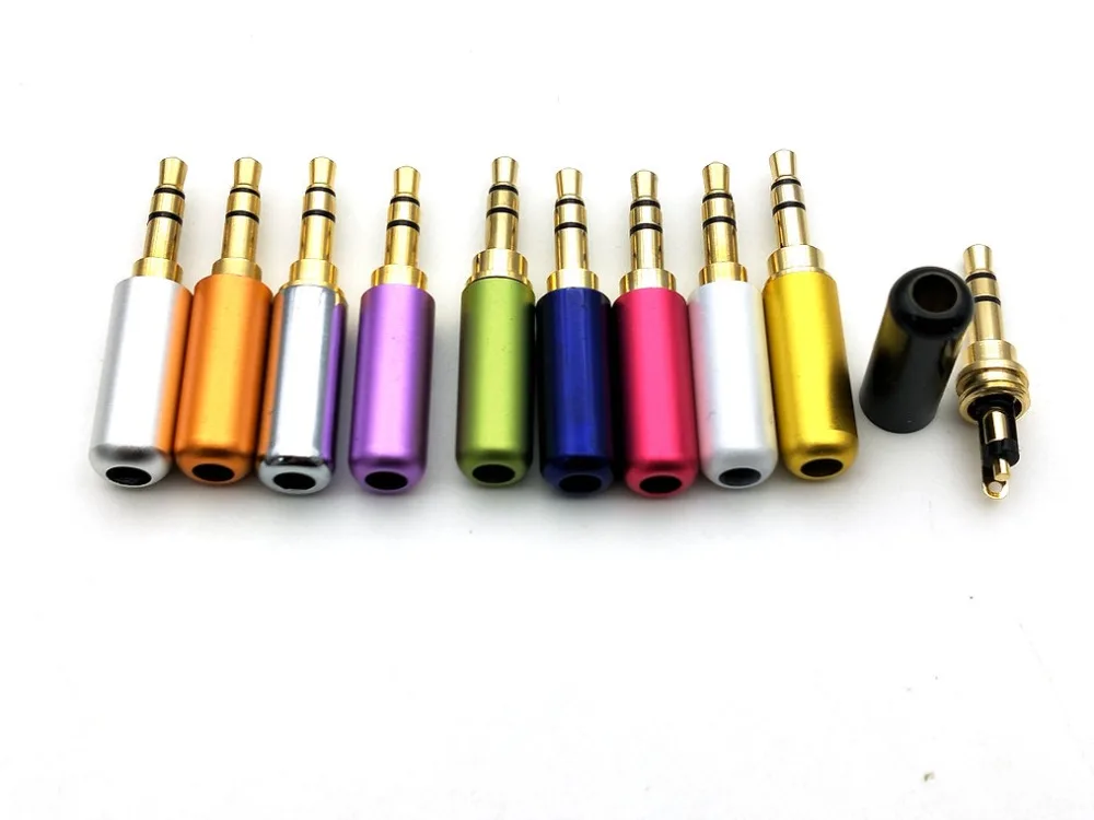 100 шт. в алюминиевом корпусе 3 5 мм стерео разъем аудио для DIY стереогарнитуры