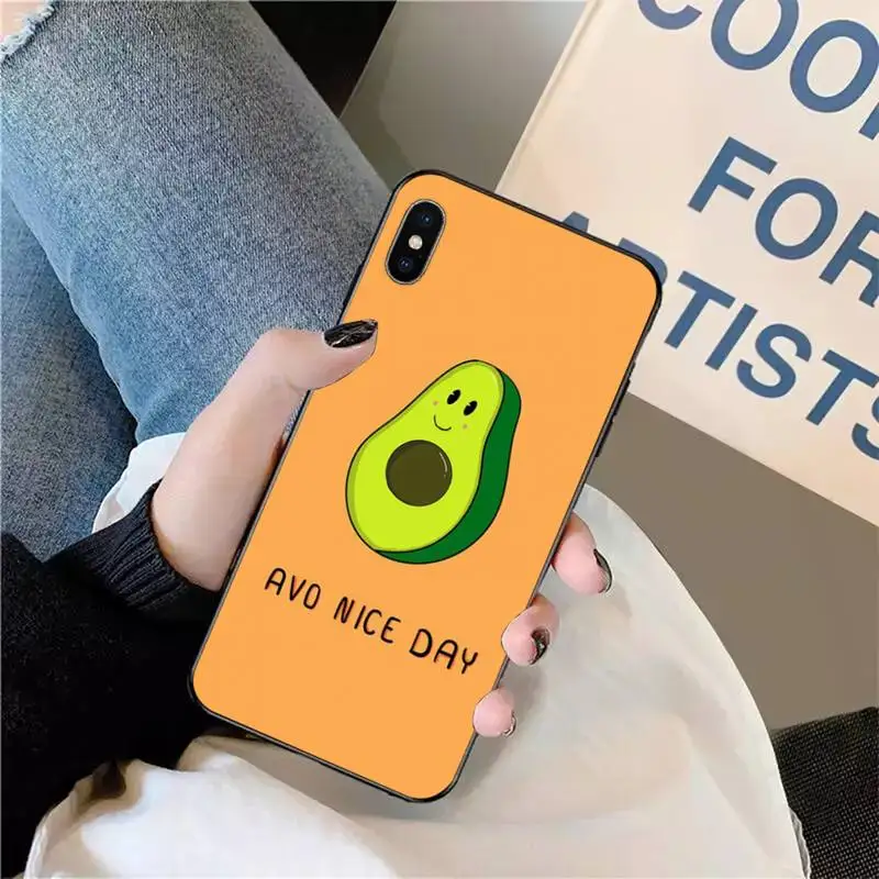

Cute Avocado Funny Phone Case for iPhone 11 12 pro XS MAX 8 7 6 6S Plus X 5S SE 2020 XR mini