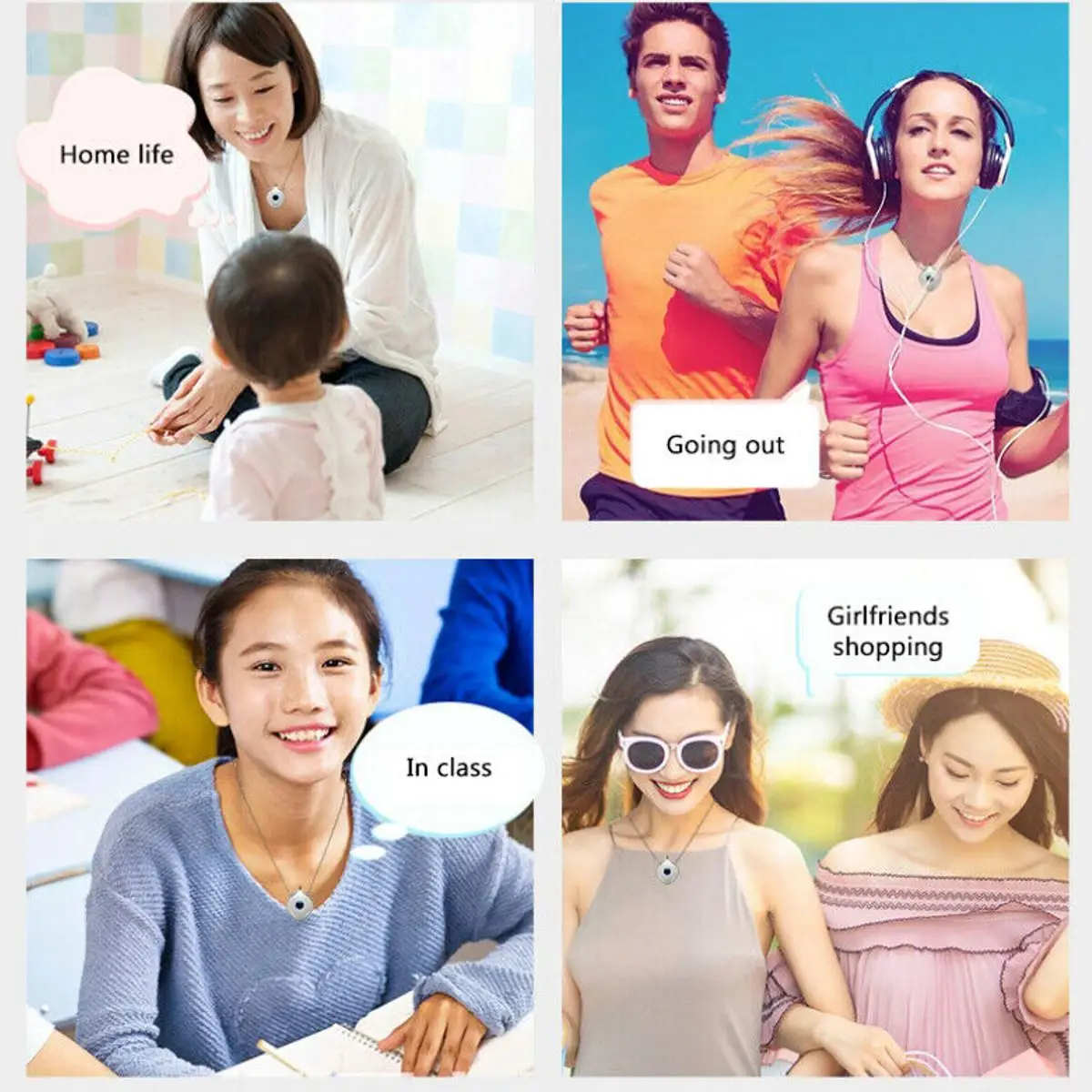 

USB Portable Wearable Air Purifier Personal Mini Air Necklace Negative Ion Generator Air Freshener-no Radiation Low Noise PM2.5