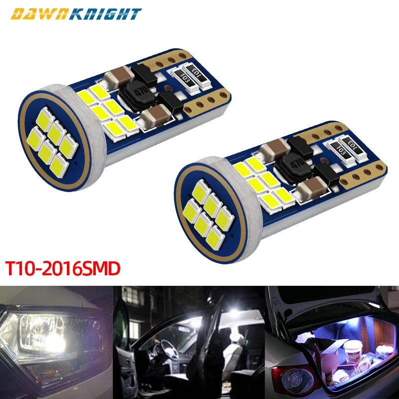 2 шт. T10 W5W светодиодный Автомобильный Клин поворотные боковые лампочки для чтения