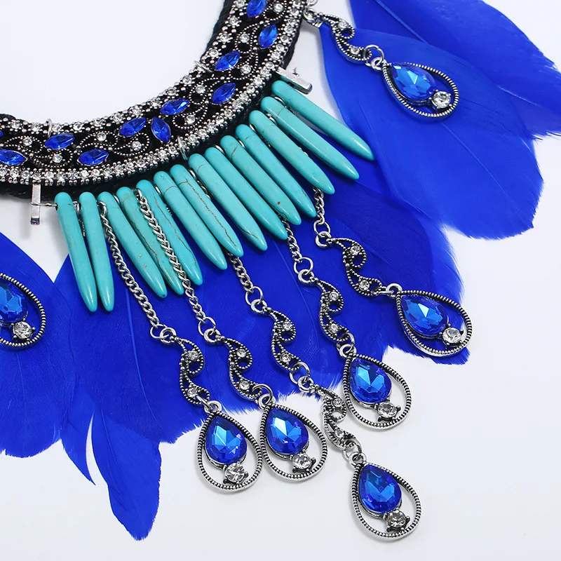 Европейская и американская мода экзотические украшения из сплава со стразами