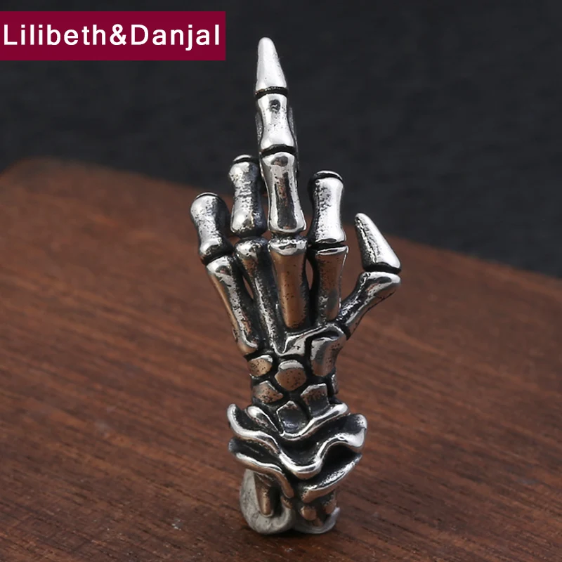 Мужская и женская подвеска из серебра 925 пробы креативная в виде черепа демона