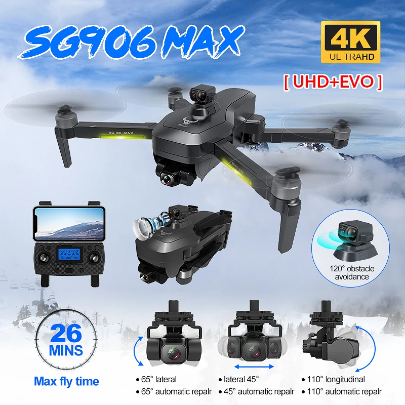 

SG906 MAX Pro Pro2 GPS Drone 5G WIFI FPV With 4K HD Camera Brushless Three-Axis Gimbal Obstacle Avoidance Dron Quadcopter VS F11