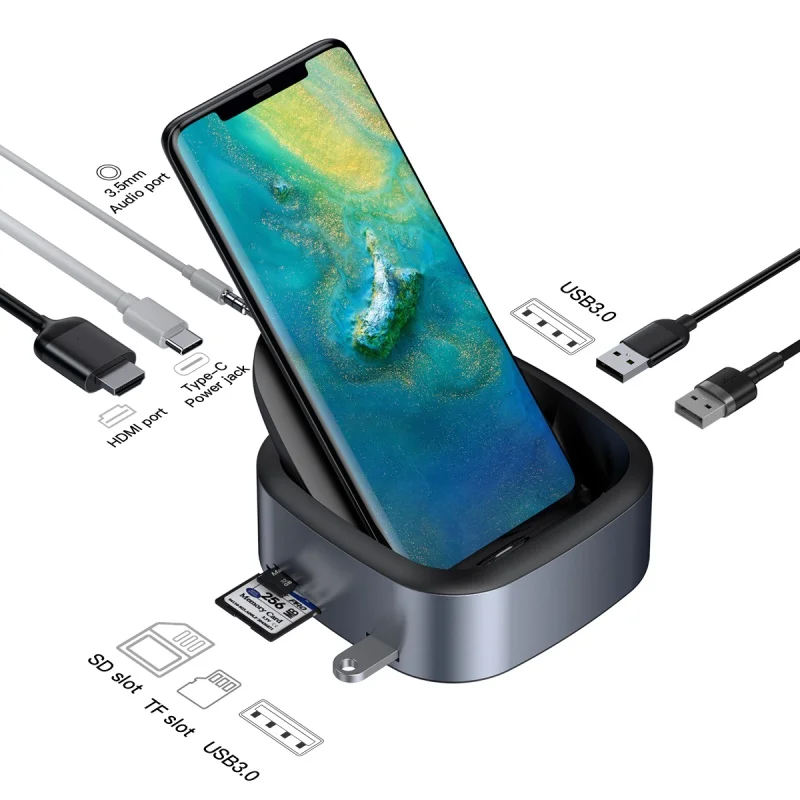 Baseus концентратор USB Type C к HDMI 4k 3 0 Type-c PD Мощность адаптер для MacBook Pro Air Qi