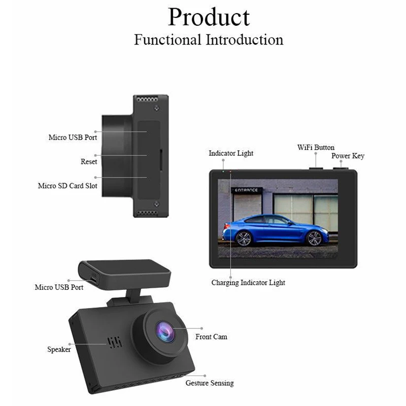 Новые 3 дюймов Двойной объектив изображение сенсорный экран Экран 4K со