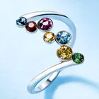Винтажное женское круглое кольцо с кристаллами изящное обручальное кольцо серебряного цвета роскошные обручальные кольца с радужным цирконием для женщин
