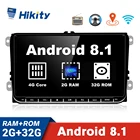 Автомобильный мультимедийный плеер Hikity, 32 ГБ16 ГБ, Android 8,1, 9-дюймовый GPS, Wi-Fi, 2 Din, автомобильное радио для VW, Volkswagen, Golf, Polo, skoda, Tiguan, Passat