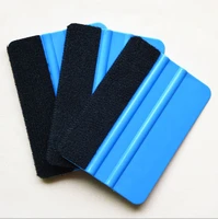 1pc car accesories auto styling vinyl carbon fiber window ice remover cleaning wash car scraper with felt squeegee tools film