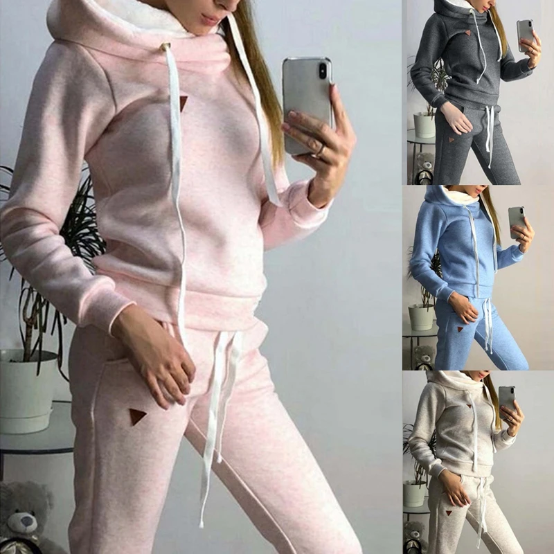 Женский спортивный костюм комплект из 2 предметов толстовка тренировочная